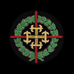 Gran Cruz Laureada San Fernando emblema bordado. Emblema bordado a mano de con hilo metálico