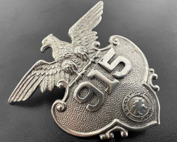 Ohio State Police Old Badge Antigua Placa gorra policía del estado de Ohio USA front details