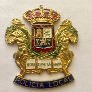 Placa antigua policía local Las palmas