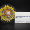 MAGISTRADO bordado toga justicia (100mm) con tarjeta de visita V2
