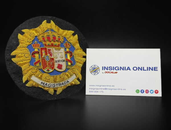 bordado toga 100 mm magistrada tarjeta de visita insignia online by docalair