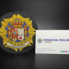 bordado toga 100 mm MAGISTRADA tarjeta de visita insignia online by docalair