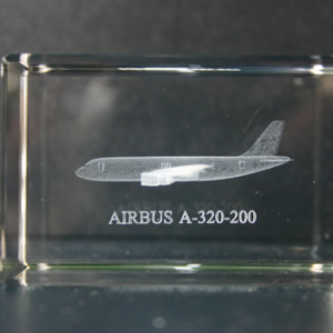 Airbus A-320-200 cristal grabado laser