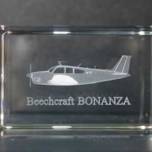 Beechcraft BONANZA CRISTAL GRABADO 3D