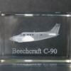 Beechcraft c-90 CRISTAL GRABADO 3D