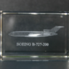 Boeing B-727-200 cristal grabado 3D