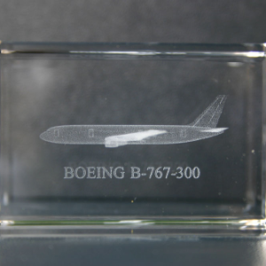 Boeing B-767-300 cristal grabado 3D