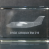 British Aerospace Bae-146 cristal grabado 3D