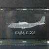 CASA C-295 cristal grabado 3d avión