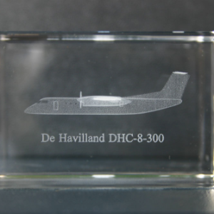 De Havilland DHC-8-300 cristal grabado 3d avión
