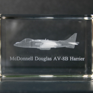 McDonnell Douglas AV-8B Harrier cristal grabado 3D avión