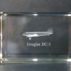 McDonnell Douglas DC-3 cristal grabado 3D avión