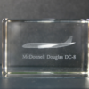 McDonnell Douglas DC-8 cristal grabado 3D avión