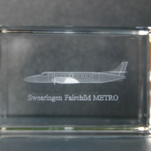 Swearingen Fairchild METRO cristal grabado 3D avión