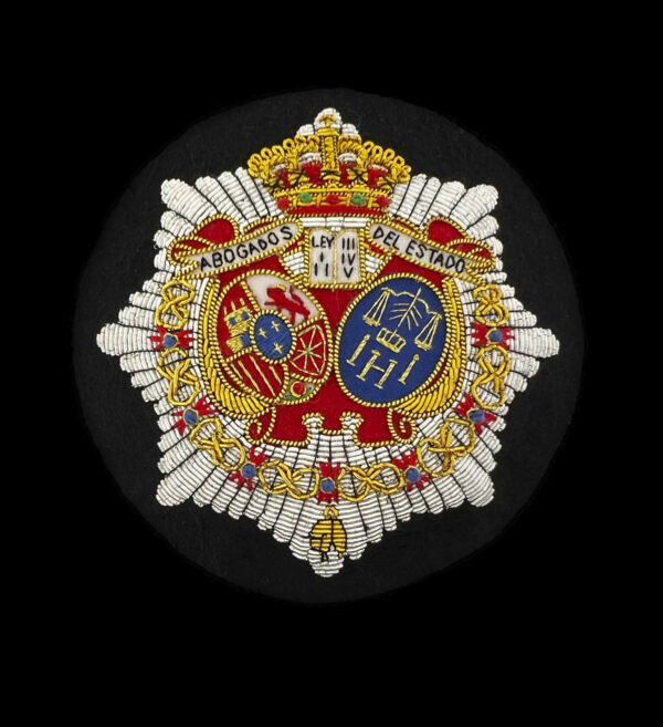 emblema toga abogados del estado hilo metálico justicia españa