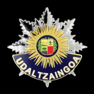 Placa Udaltzaingoa eguzkilore policia país vasco polizia para cartera