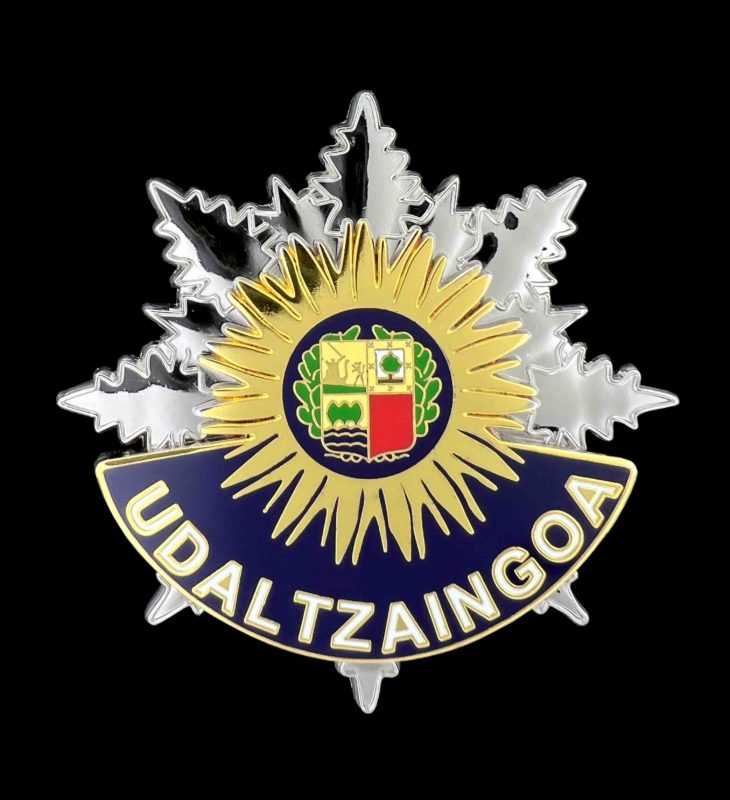 Placa Udaltzaingoa eguzkilore policia país vasco polizia para cartera