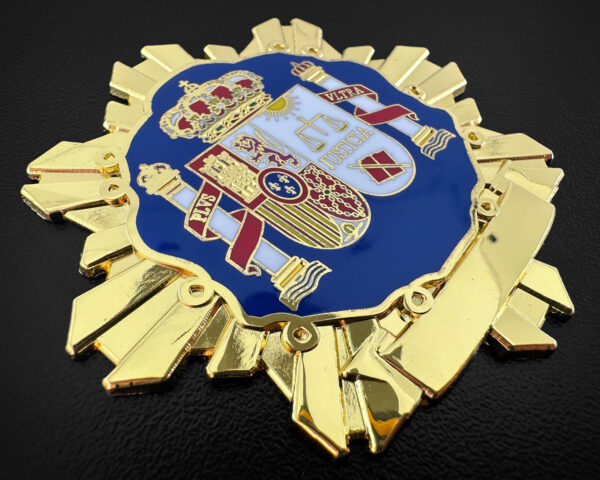 detalles placa cartera judicial justicia españa dorada