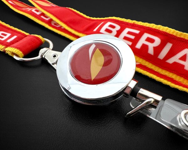 Iberia colgante cinta lanyard porta tarjetas detalle