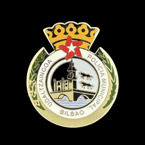 udaltzaingoa pin insignia solapa escudo antiguo bilbao policia municipal