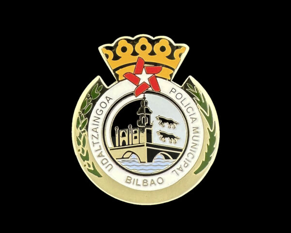 udaltzaingoa pin insignia solapa escudo antiguo bilbao policia municipal