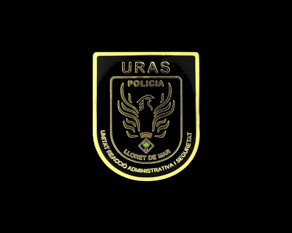 insignia solapa pin Unitat Reacció Administrativa i Seguretat (URAS) de Lloret de Mar