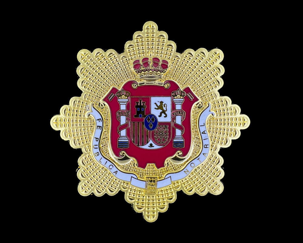 placa cartera Colegio Notarial de las Islas Canarias