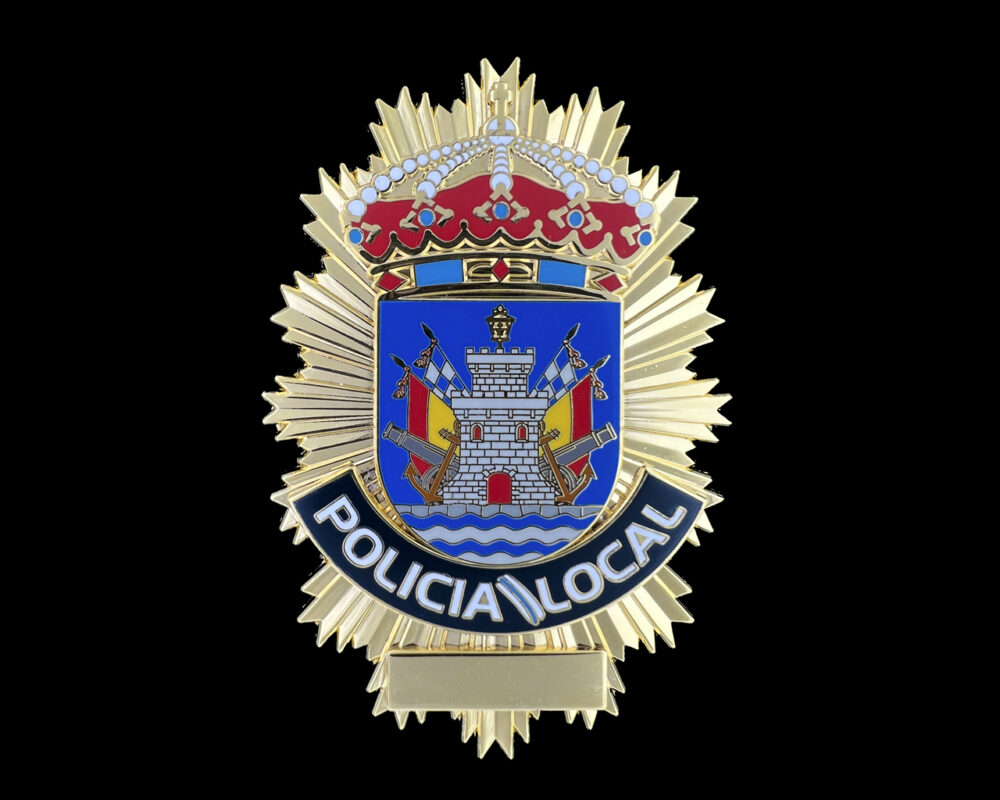 placa identificativa Policía local Ferrol Galicia