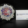 bordado toga 100 mm juez de paz tarjeta de visita insignia online by docalair