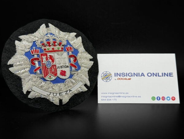 bordado toga 100 mm jueza tarjeta de visita insignia online by docalair
