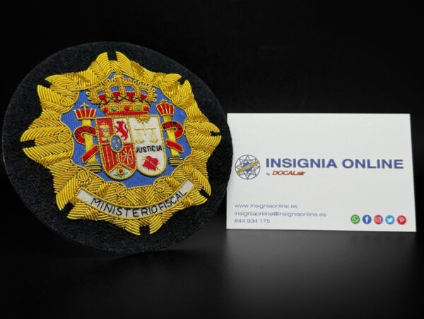 bordado toga 100 mm ministerio fiscal tarjeta de visita insignia online by docalair