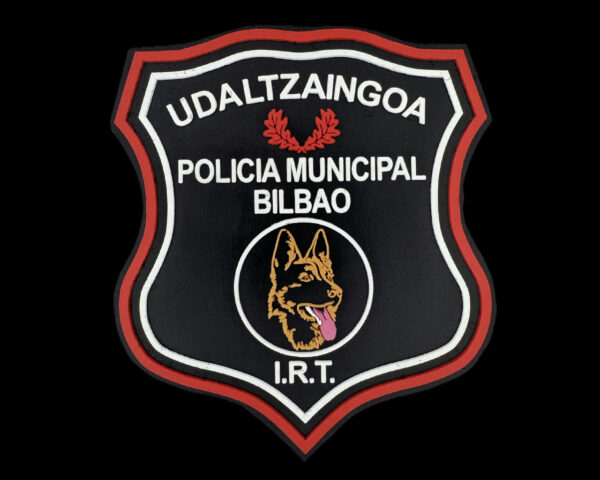 Parche Udaltzaingoa Policía Municipal Bilbao I.R.T. Emblema de la Unidad Canina, I.R.T. (Inspección de Refuerzo Táctico)