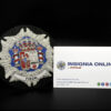 FISCAL tarjeta de visita insignia online emblema bordado justicia 85 mm