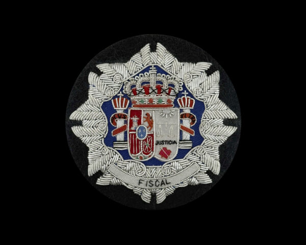 FISCAL v2 Emblema bordado justicia 85 mm