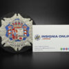 JUEZ DE PAZ tarjeta de visita insignia online emblema bordado justicia 85 mm copia 2