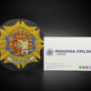MAGISTRADA tarjeta de visita insignia online emblema bordado justicia 85 mm v2
