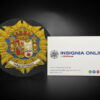 MAGISTRADA tarjeta de visita insignia online emblema bordado justicia 85 mm v3