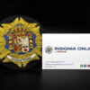 MAGISTRADO tarjeta de visita insignia online emblema bordado justicia 85 mm