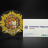 MAGISTRADO tarjeta de visita insignia online emblema bordado justicia 85 mm V2