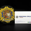 MINISTERIO FISCAL tarjeta de visita insignia online emblema bordado justicia 85 mm