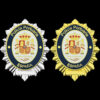 Placa policía portuaria puertos del estado España baño dorado y baño bitono