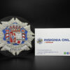 EPAILEA tarjeta de visita insignia online emblema bordado justicia 85 mm