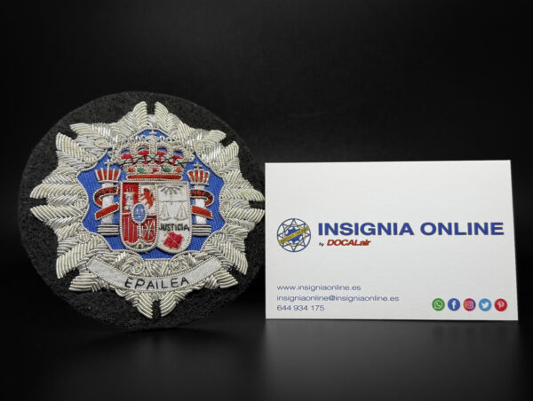 EPAILEA tarjeta de visita insignia online emblema bordado toga justicia 85 mm