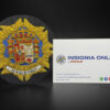 MAGISTRAT tarjeta de visita insignia online emblema bordado justicia 85 mm