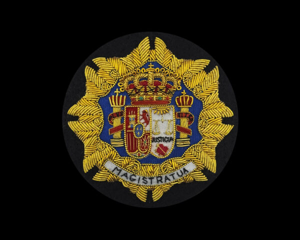 MAGISTRATUA Emblema bordado toga justicia 85 mm