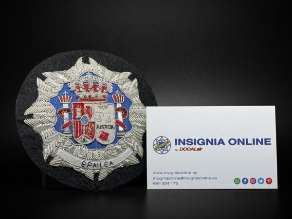 bordado toga 100 mm EPAILEA tarjeta de visita insignia online by docalair