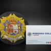 bordado toga 100 mm MAGISTRAT tarjeta de visita insignia online by docalair