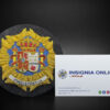 bordado toga 100 mm MAGISTRATUA tarjeta de visita insignia online by docalair