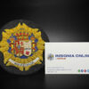 MAXISTRADA bordado toga justicia (100mm) con tarjeta de visita